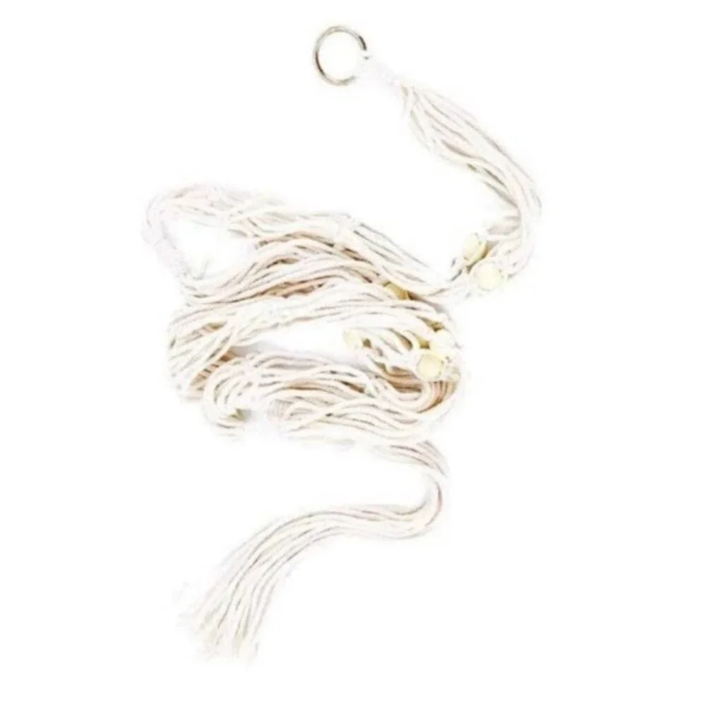 Macrame 3 Tier Plant Hanger [COTTON] NEW - Picture 3 of 4